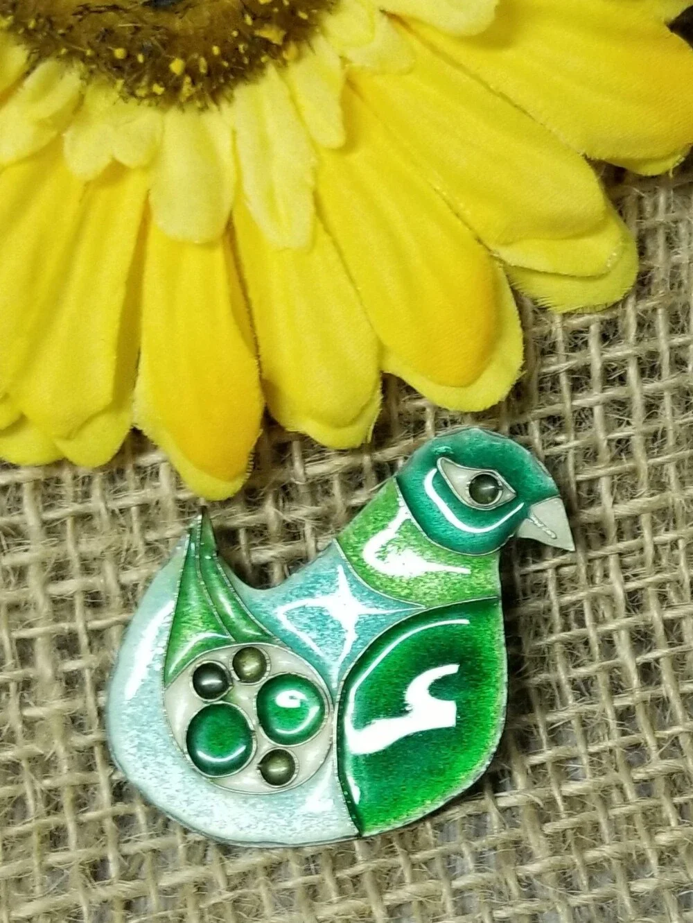 Handcrafted Bird Brooch